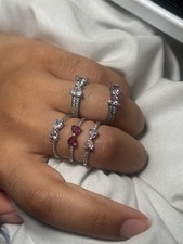 Bundle Sterling silver 925 bow rings new all x5