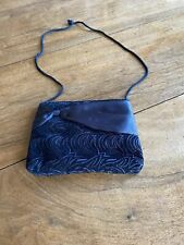 Fabric Lightweight Black Evening Bag with Cord Strap