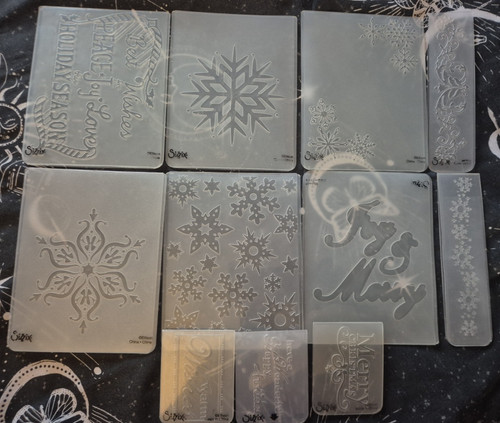 Sizzix embossing folders - 11,