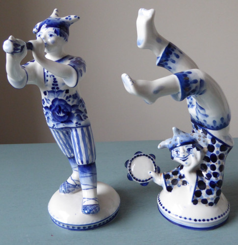 Russian blue white jester - russian,