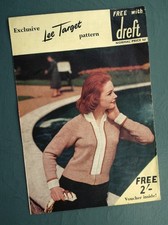 Original vintage 1950s 1960s knitting pattern women's lumber jacket cardigan