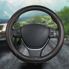 Black red steering wheel cover - black,