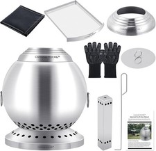 CHANGEMOORE Smokeless Fire Pit, Triple Combustion Stainless Steel Fire Pit