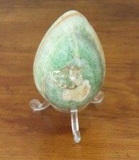 ITALIAN HAND CRAFTED GREEN POLISHED ONYX MARBLE  EGG
