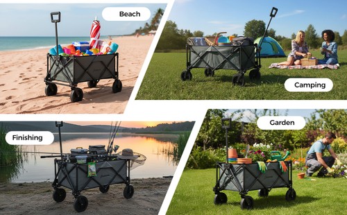 Folding trolley 150l utility - folding,