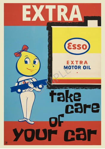 Vintage poster esso - poster,