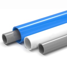 Blue Grey White PVC Round Tube