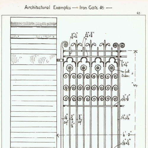 1898 wrought iron gate - wrought,