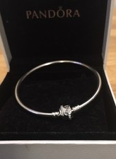 Pandora Shooting Star Silver Bangle  18 Cm.