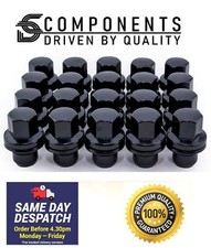 20 Black Wheel Nuts Land Rover