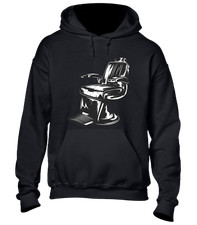 BARBERSHOP CHAIR HOODY HOODIE BARBER DESIGN COOL GIFT IDEA PRESENT TOP FASHION