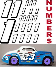 WHITE w/Black (#1's) Racing