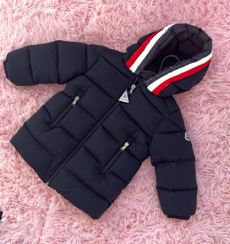 Moncler boys hooded navy down - moncler,