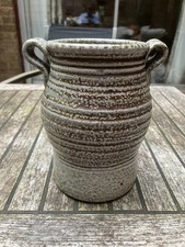 Jane Hamlyn Studio Pottery Vase Impressed  Mark Saltglazed Stoneware 