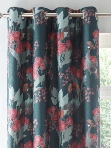 Emerald lined eyelet curtains - eyelet,