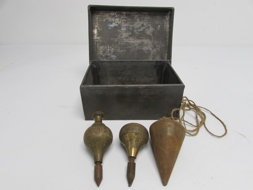 Antique brass plumb - (ref1), 3