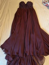 La Femme Womens Prom dress size 12 EUC sweetheart bodice tulle sequins