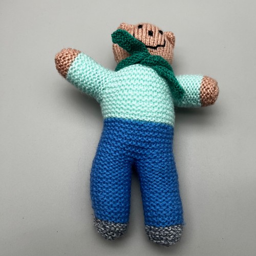 Hand knitted teddy bear doll - hand,