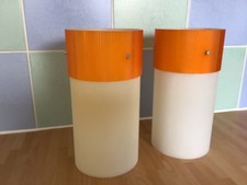 A PAIR OF ORANGE & WHITE