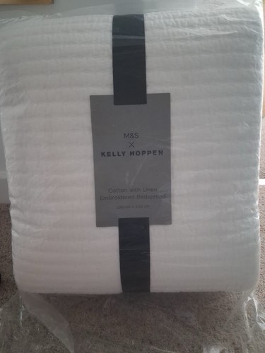 Large linen bedspread - linen,