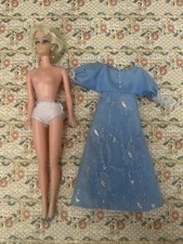 Vintage Hong Kong Bild Lilli / Barbie Clone Doll + 1960s Historical Style Dress
