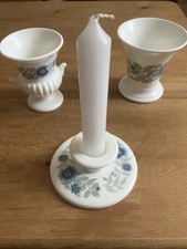 Wedgewood Job Lot Bone China Vase x 2 & Candle Holder Clementine