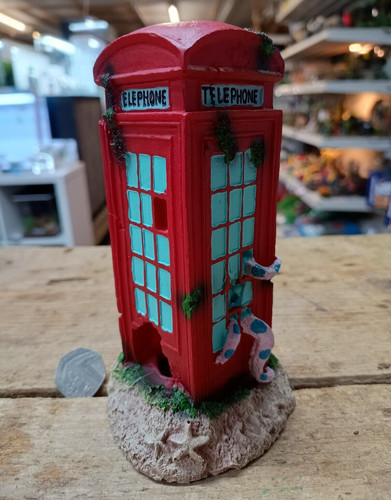 Red telephone box aquarium - telephone,
