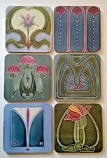 Art Nouveau Coasters -  Set of