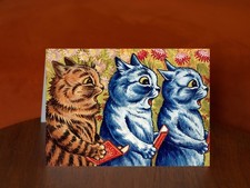 Three cats singing by Louis