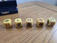 Vintage Antique Poker Dice Set