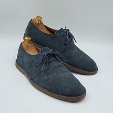 Clarks Baltimore Lace Men's Teal Blue Suede Leather Shoes UK 8G