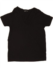 ZARA Womens Oversized T-Shirt Top UK 10 Small Black DW29