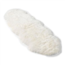Extra Large Genuine Sheepskin Rug Double Natural Fluffy Silky Soft Real Wool