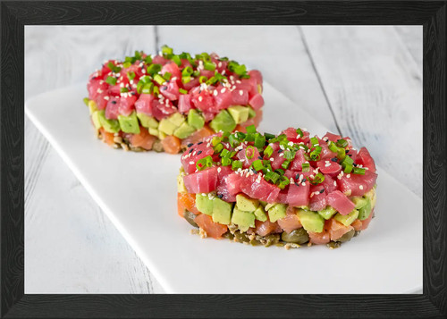 Tuna and salmon tartare - , framed