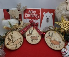 Wood Slice Ornament, Primitive