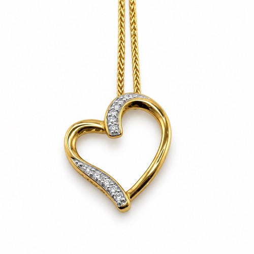 9ct gold natural - diamond, open