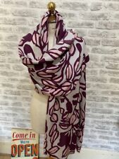 Peony unworn scarf wrap glam shawl (tiny pull) arty oblong S300