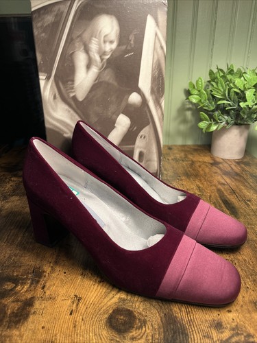 Vintage nina plum heels block - vintage,