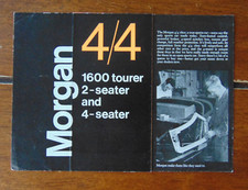 MORGAN 4/4 1600 TOURER 2 SEATER & 4 SEATER Sports Cars Sales Brochure 1970's