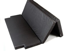 Sleeping pad mattress folding