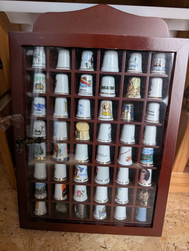 Wooden glazed thimble - wooden, holder