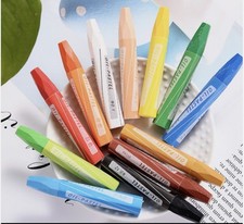 12 x Oil Pastels Set Oil Pastel Crayons Kids Drawing Art Work Hobby Craft UK