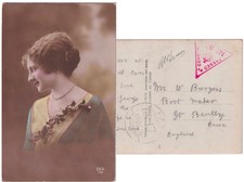 WW1 Boot Makers Great Bentley Essex Soldiers 1915 Censor Postcard Indian FPO