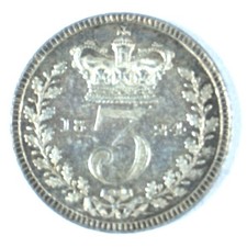A British Pre Decimal Silver King George IIII 1824 Maundy Three Pence Coin