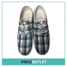 F-Troupe - Blue Check Canvas Shoes - Size 45 - BRAND NEW WITH TAGS