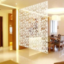 24 White Hanging Room Divider PVC Panels Partition Screen Wall Living Room 40cm