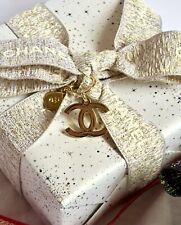 AUTENTIC Chanel Gold CC logo Charm Accessory Christmas limited Tree Decoration