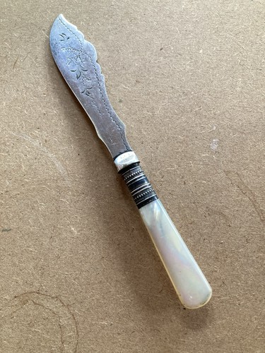 Antique butter knife with - antique,