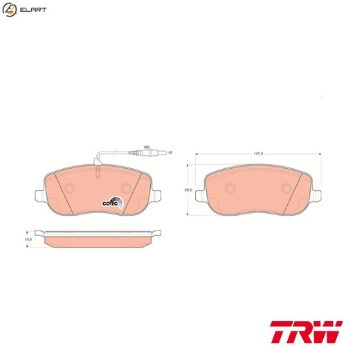 Brake pad set disc - set,