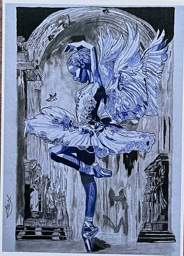 Unframed portrait ballerina - unframed,
